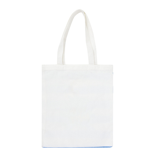 Эко-сумка шоппер с принтом "Полоски морские" (белая)