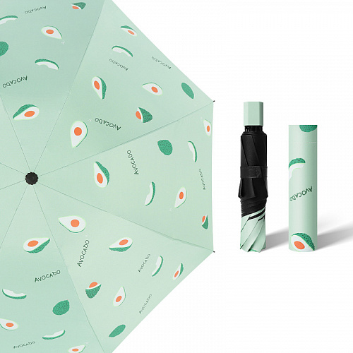 Зонт складной автомат "Авокадо" (зеленый)