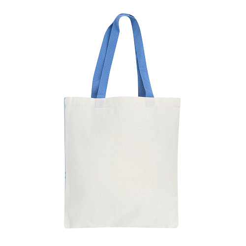 Эко-сумка шоппер с принтом "Hello" (голубая)