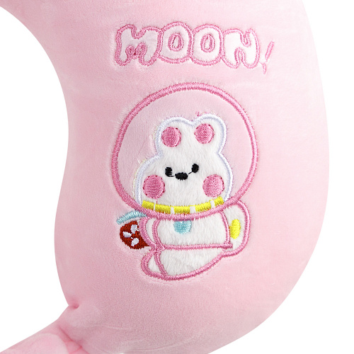 Подушка для путешествий Memory Foam "Зая-космонавт" (розовая)