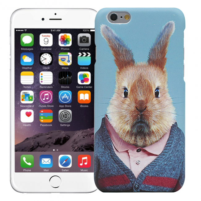 Чехол для iPhone 6/6s "Кролик в костюме"