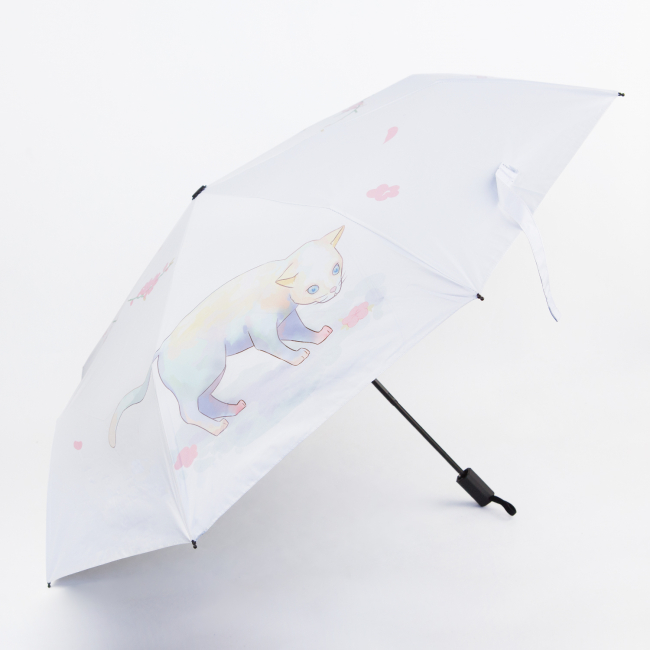 Зонт складной "Кот и сакура"